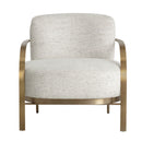 Hospitality furniture - Gold Framed Fabric Lounge Chair - www.oroatrade.com