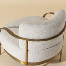 Hospitality furniture - Gold Framed Fabric Lounge Chair - www.oroatrade.com