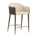 Hospitality furniture - Cream Leather Counter Stool - www.oroatrade.com