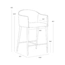 Hospitality furniture - Cream Leather Counter Stool - www.oroatrade.com