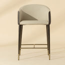 Hospitality furniture - Cream Leather Counter Stool - www.oroatrade.com