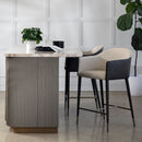 Hospitality furniture - Cream Leather Counter Stool - www.oroatrade.com