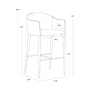 Hospitality furniture - Cream Leather Bar Stool - www.oroatrade.com