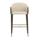 Hospitality furniture - Cream Leather Bar Stool - www.oroatrade.com