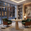 Natural Indoor/Outdoor Travertine Look Bistro Table | Splendido Kliff