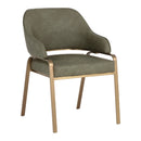 Hospitality furniture - Curved-Back Leather Dining Armchair - www.oroatrade.com