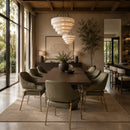 Hospitality furniture - Curved-Back Leather Dining Armchair - www.oroatrade.com