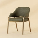 Hospitality furniture - Curved-Back Leather Dining Armchair - www.oroatrade.com