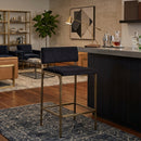 Hospitality furniture - Black Fabric Counter Stool - www.oroatrade.com