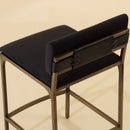 Hospitality furniture - Black Fabric Counter Stool - www.oroatrade.com