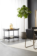 Black Glass Shelves Bar Cart | Splendido Livingston | Oroa.com