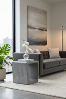 Gray Asymmetrical Indoor/Outdoor End Table | Splendido Darwin | Oroa.com