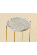 White Marble End Table | Splendido Liv | Oroa.com