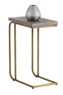 Gray Concrete C-Shaped End Table | Splendido Lucius | Oroa.com