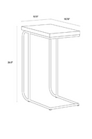 Gray Concrete C-Shaped End Table | Splendido Lucius | Oroa.com