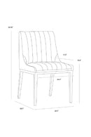 Vertical Stitched Dining Chairs (2) | Splendido Halden | Oroa.com