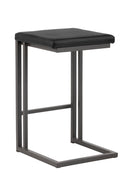 Black Leather Look Counter Stools (2) | Splendido Boone | Oroa.com