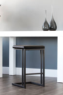 Black Leather Look Counter Stools (2) | Splendido Boone | Oroa.com