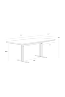 White Marble Rectangular Dining Table | Splendido Ambrosia | Oroa.com