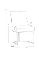 Bronze Cantilever Fabric Dining Chairs (2) | Splendido Florence | Oroa.com