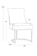 Bronze Cantilever Fabric Dining Chairs (2) | Splendido Florence | Oroa.com