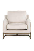 Bronze Frame Cantilevered Lounge Chair | Splendido Kalmin | Oroa.com