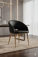 Gold Frame Barrel Dining Chair | Splendido Thatcher | Oroa.com