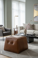 Leather Inspired Cube Ottoman | Splendido Aspen | Oroa.com