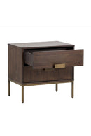 Acacia Wood 2-Drawer Nightstand | Splendido Jade | Oroa.com