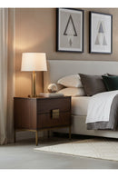 Acacia Wood 2-Drawer Nightstand | Splendido Jade | Oroa.com
