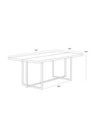 Contract furniture - Contemporary Wood & Brass Dining Table - www.oroatrade.com