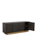Brown Oak Fluted 4-Door Sideboard | Splendido Paris | Oroa.com