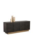 Brown Oak Fluted 4-Door Sideboard | Splendido Paris | Oroa.com