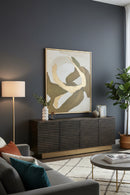 Brown Oak Fluted 4-Door Sideboard | Splendido Paris | Oroa.com