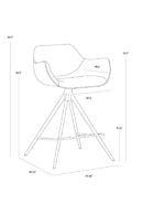 Metal Base Swivel Counter Stool | Splendido Owen | Oroa.com