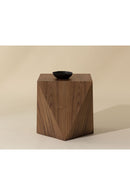 Geometrical Walnut End Table | Splendido Timmons | Oroa.com