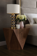 Geometrical Walnut End Table | Splendido Timmons | Oroa.com