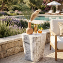 Marble-Look Indoor/Outdoor End Table S | Splendido Ava