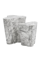 Marble-Look Indoor/Outdoor End Table S | Splendido Ava | Oroa.com