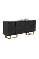 Checkered Smoked Acacia Sideboard | Splendido Lars | Oroa.com
