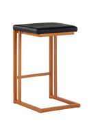 Black Leather Look Counter Stools (2) | Splendido Boone | Oroa.com