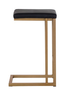 Black Leather Look Counter Stools (2) | Splendido Boone | Oroa.com