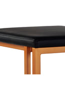 Black Leather Look Counter Stools (2) | Splendido Boone | Oroa.com