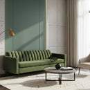 Channeled Green Velvet Sofa | Splendido Yosi | Oroatrade.com