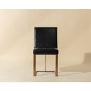 Contract furniture - Black Leather Cantilevered Dining Chair - www.oroatrade.com