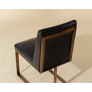 Contract furniture - Black Leather Cantilevered Dining Chair - www.oroatrade.com
