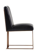 Black Leather Cantilevered Dining Chair | Splendido Dean | Oroa.com