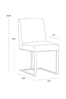 Black Leather Cantilevered Dining Chair | Splendido Dean | Oroa.com