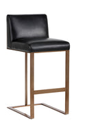 Black Leather Cantilevered Bar Stool | Splendido Dean | Oroa.com