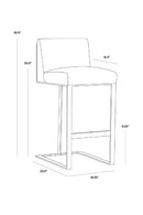 Black Leather Cantilevered Bar Stool | Splendido Dean | Oroa.com